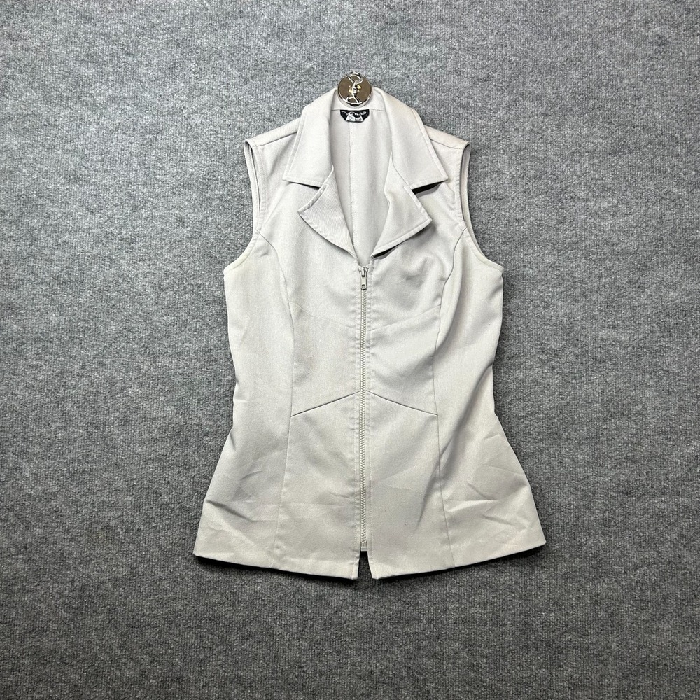 My Michelle Lapel Collar Vest Women's Light Gray Classic Office Career - 9/10‎